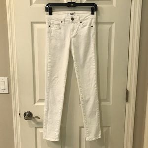 Paige Skyline Ankle Peg Skinny Jeans White Size 25